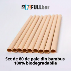 Set 80 paie bambus biodegradabil