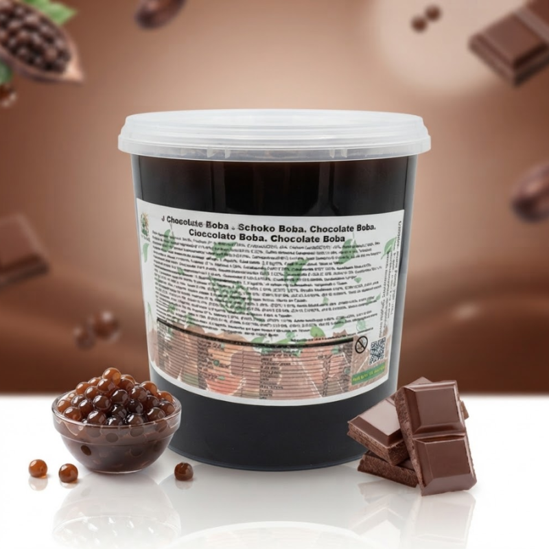 Perle de ciocolată pentru Bubble tea (Chocolate Popping Boba) 3,2 kg