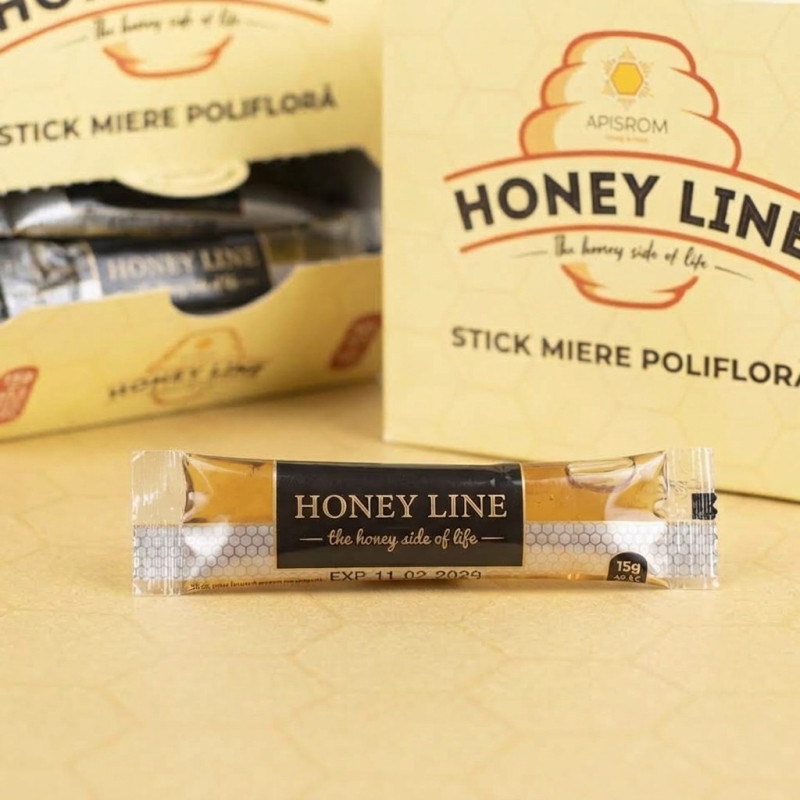 Pliculete miere poliflora de 15g - Cutie de 50 de buc - Honey Line APISROM